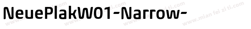 NeuePlakW01-Narrow字体转换