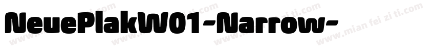 NeuePlakW01-Narrow字体转换