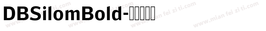 DBSilomBold字体转换