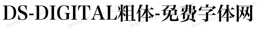 DS-DIGITAL粗体字体转换