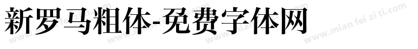 新罗马粗体字体转换