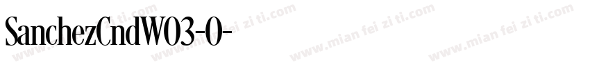 SanchezCndW03-0字体转换