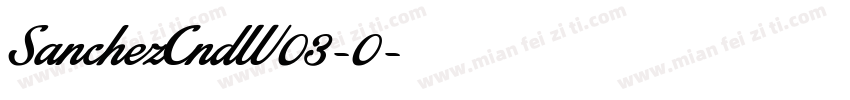 SanchezCndW03-0字体转换