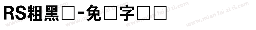 RS粗黑体字体转换