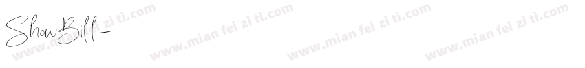 ShowBill字体转换