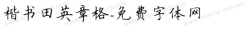 楷书田英章格字体转换