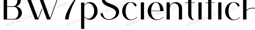 BW7pScientificHalf字体转换