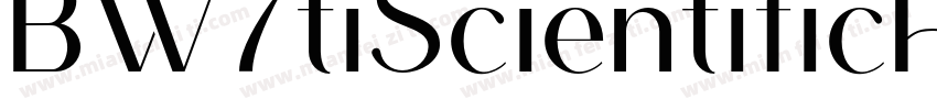 BW7tiScientificHalf字体转换