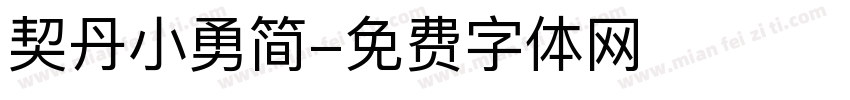 契丹小勇简字体转换