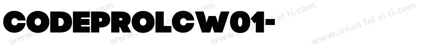 CodeProLCW01字体转换