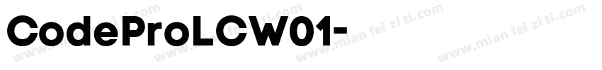 CodeProLCW01字体转换