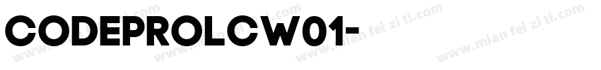 CodeProLCW01字体转换