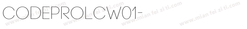 CodeProLCW01字体转换