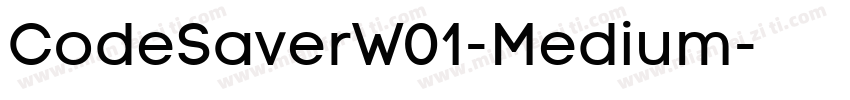 CodeSaverW01-Medium字体转换