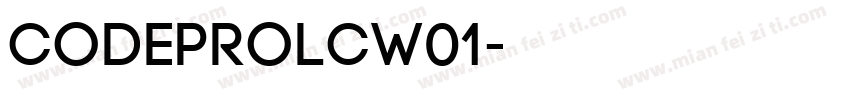 CodeProLCW01字体转换