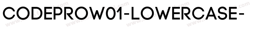 CodeProW01-Lowercase字体转换