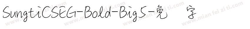 SungtiCSEG-Bold-Big5字体转换