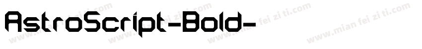 AstroScript-Bold字体转换