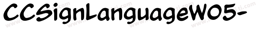 CCSignLanguageW05字体转换