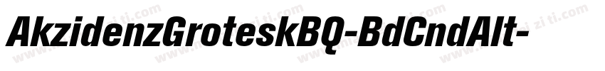 AkzidenzGroteskBQ-BdCndAlt字体转换