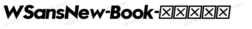 WSansNew-Book字体转换