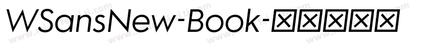 WSansNew-Book字体转换