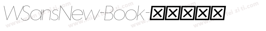 WSansNew-Book字体转换