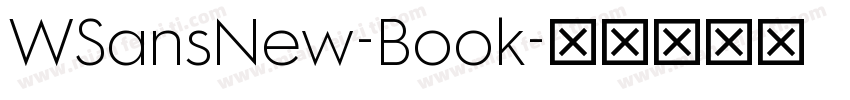 WSansNew-Book字体转换