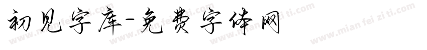 初见字库字体转换
