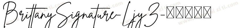BrittanySignature-LjyZ字体转换