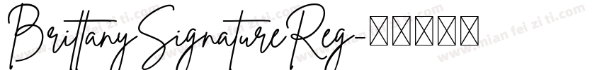 BrittanySignatureReg字体转换