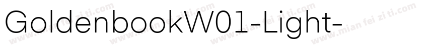 GoldenbookW01-Light字体转换