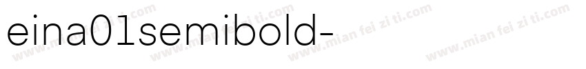 eina01semibold字体转换