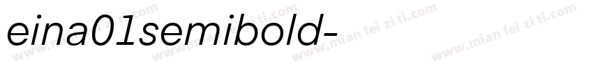eina01semibold字体转换