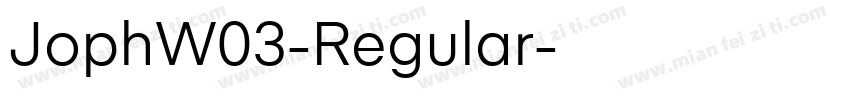 JophW03-Regular字体转换