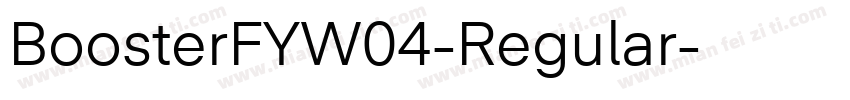 BoosterFYW04-Regular字体转换