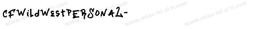 CFWildWestPERSONAL字体转换