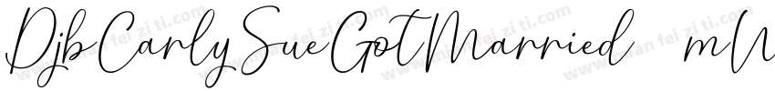 DjbCarlySueGotMarried-7mWK字体转换