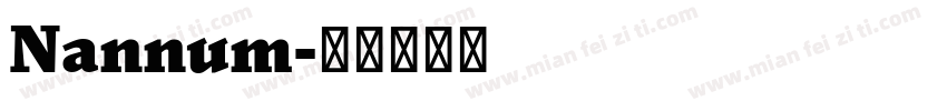 Nannum字体转换