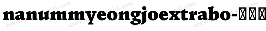 nanummyeongjoextrabo字体转换