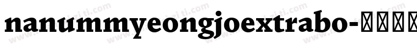 nanummyeongjoextrabo字体转换