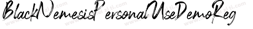BlackNemesisPersonalUseDemoRegular-govE字体转换