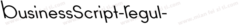 BusinessScript-Regul字体转换