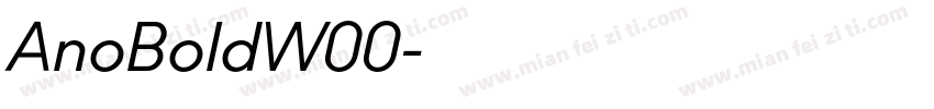 AnoBoldW00字体转换