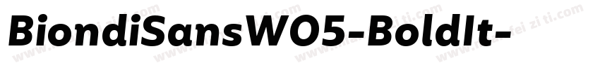 BiondiSansW05-BoldIt字体转换