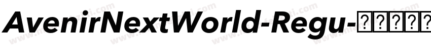 AvenirNextWorld-Regu字体转换