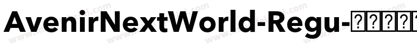 AvenirNextWorld-Regu字体转换