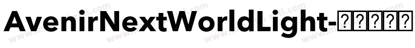 AvenirNextWorldLight字体转换