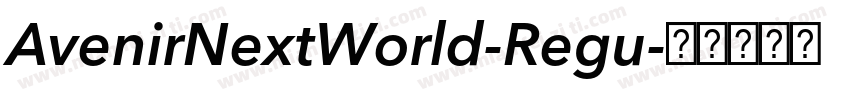 AvenirNextWorld-Regu字体转换
