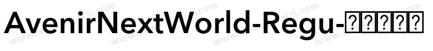 AvenirNextWorld-Regu字体转换